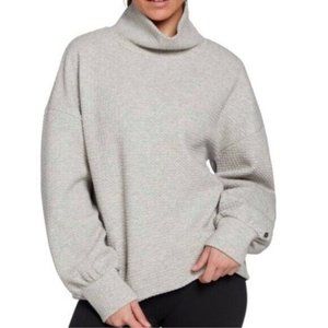 CALIA by Carrie Underwood Light Gray Cowl Neck Sweater